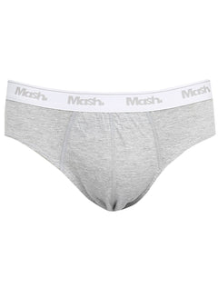 Cueca Mash Slip Cotton Basic Cinza Mescla