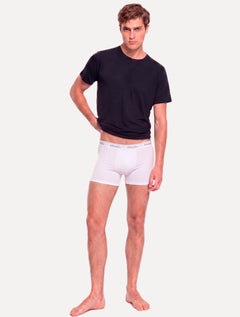 Cueca Mash Boxer Cotton Basic Branca