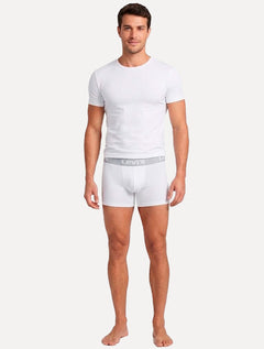 Cueca Levis Boxer Brief Gray Branca Pack 2UN