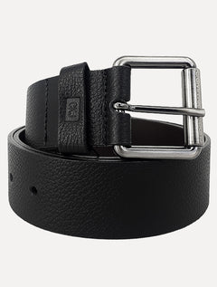 Cinto Calvin Klein Jeans Masculino Couro Roller Logo Preto