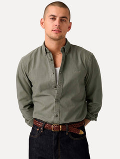 Camisa Levis Masculina Relaxed Authentic Button Down Verde Acinzentado