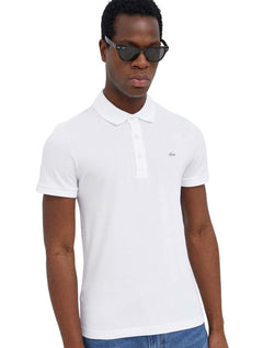 Polo Lacoste Masculina Piquet Slim Fit Stretch Branca