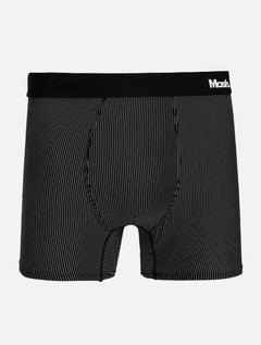 Cueca Mash Boxer Microfibra Risca de Giz Preta