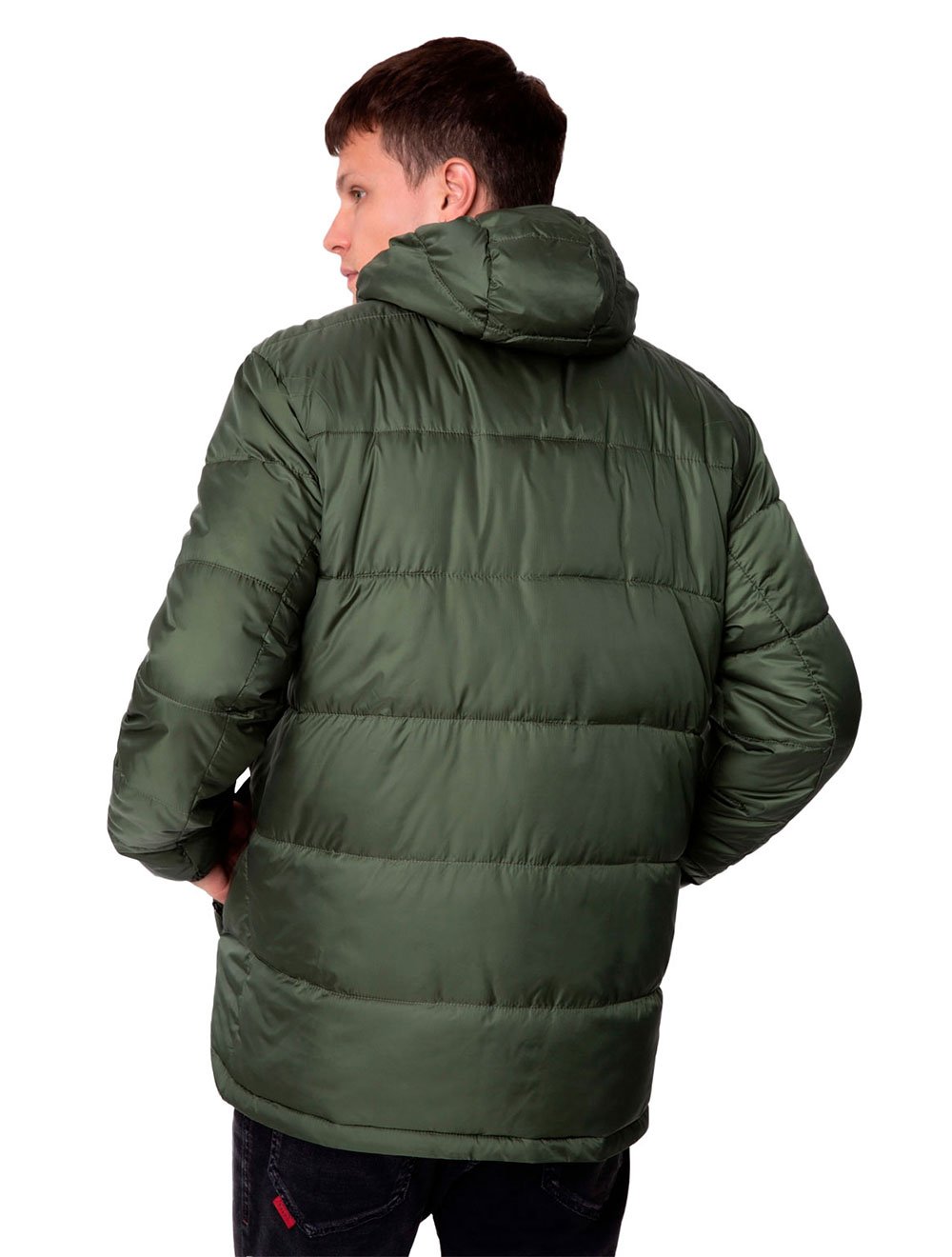 Jaqueta Ellus Masculina Check Hood Down Verde Militar