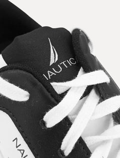 Tênis Nautica Masculino Firenze Couro Preto/Branco