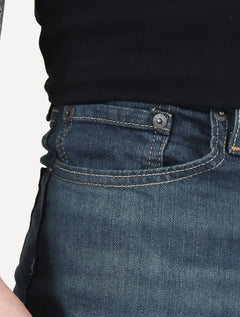 Calça Levis Jeans Masculina 514 Straight Stretch Midnight Greenish Médio