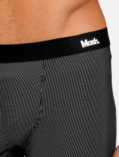 Cueca Mash Boxer Microfibra Risca de Giz Preta