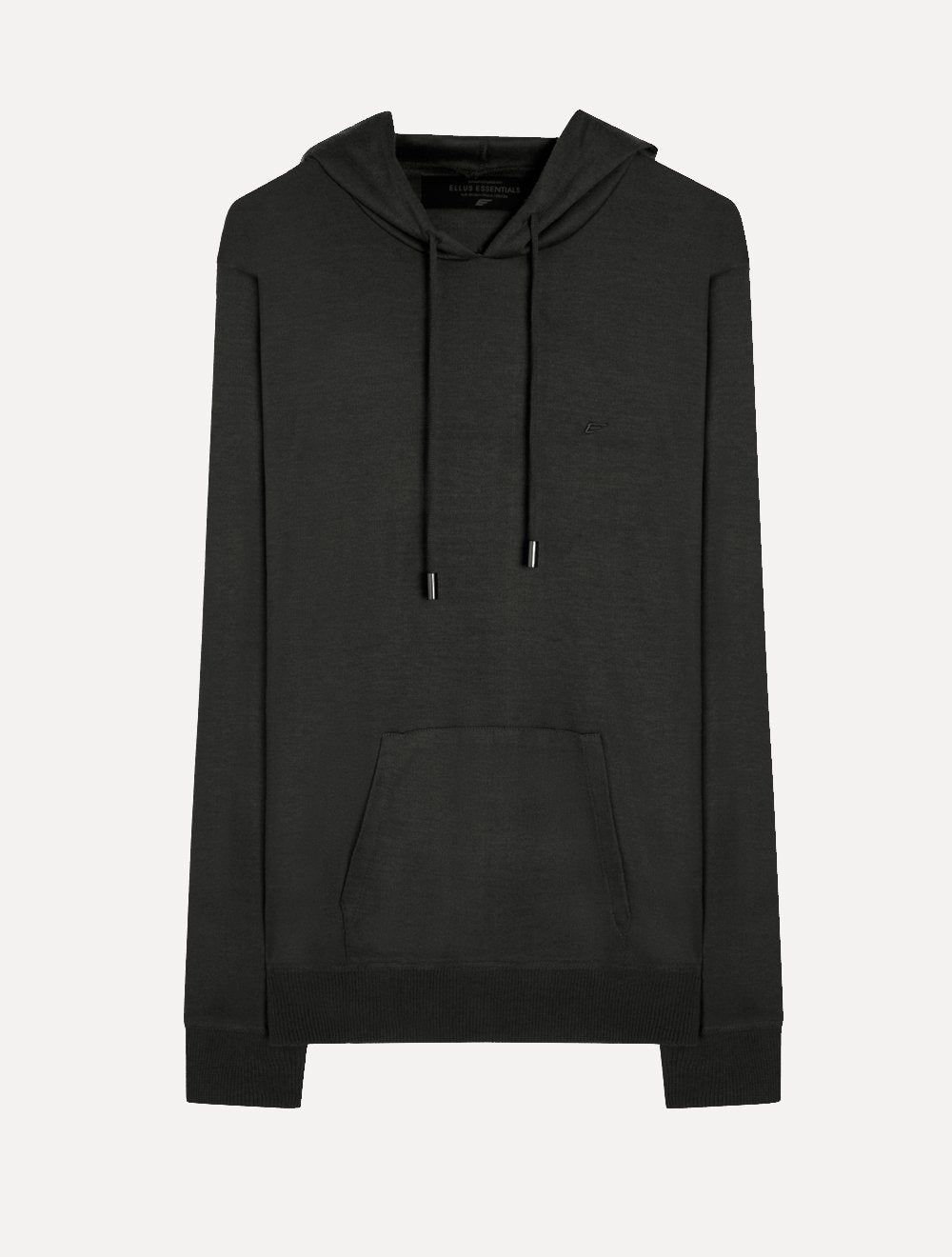 Blusa Ellus Tricot Masculina Cotton Poly Hood Grafite Mescla