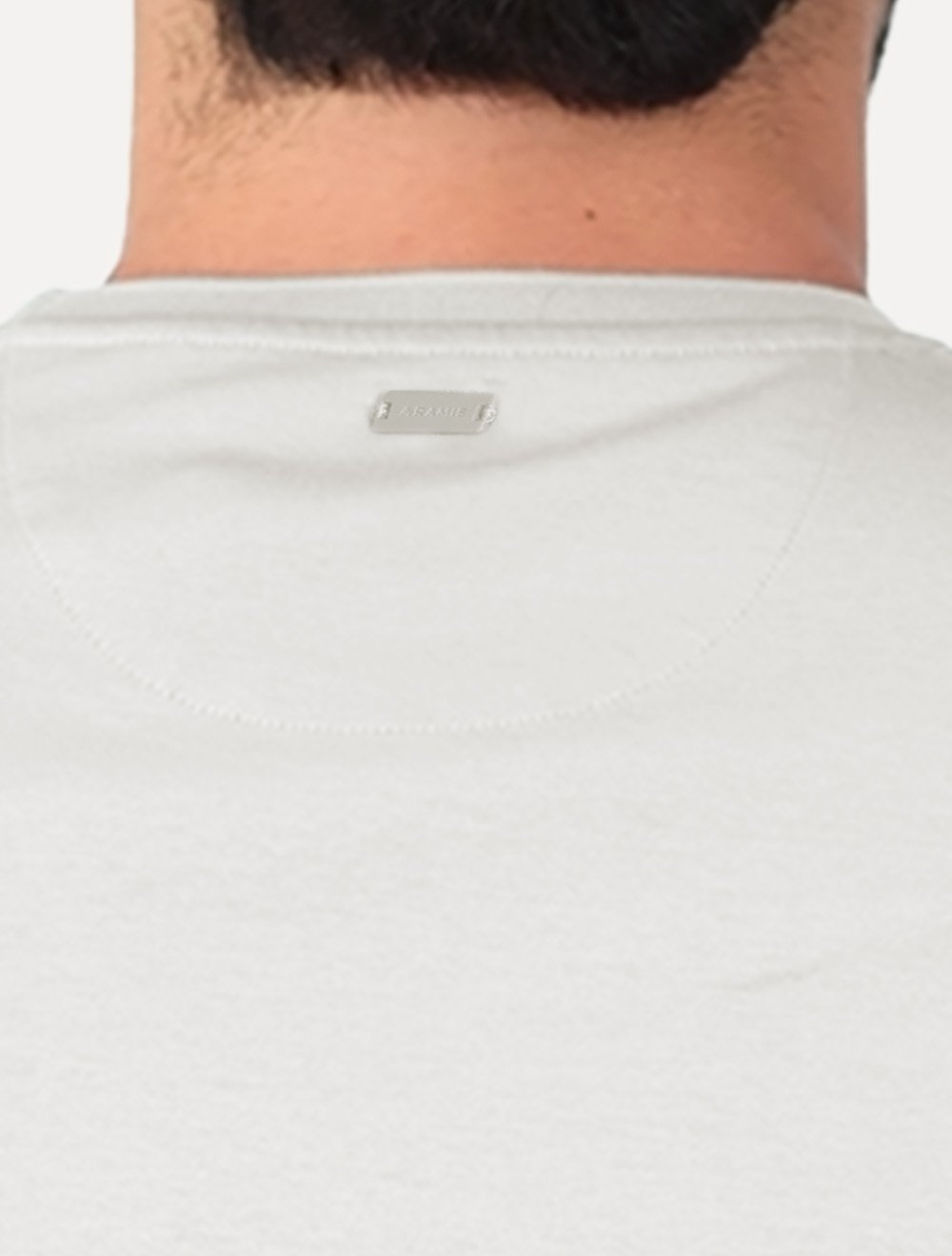 Camiseta Aramis Masculina Basic Silk Blend Modal Cinza Claro