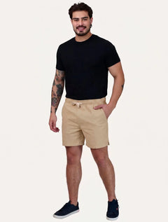 Short King & Joe Masculina Nylon Flex Colors Cáqui