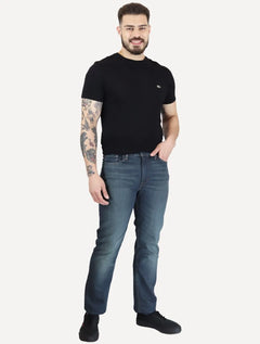 Calça Levis Jeans Masculina 514 Straight Stretch Midnight Greenish Médio