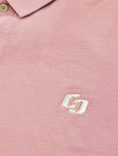 Polo Colcci Masculina Piquet Logo Bordado Rosa Claro