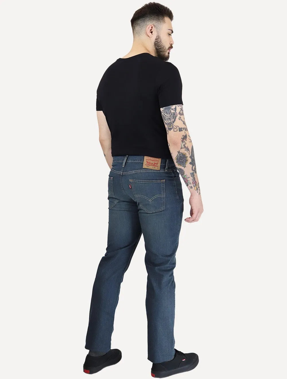 Calça Levis Jeans Masculina 514 Straight Stretch Midnight Greenish Médio