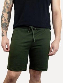 Bermuda John John Masculina Moletom New Basic Print Verde Militar