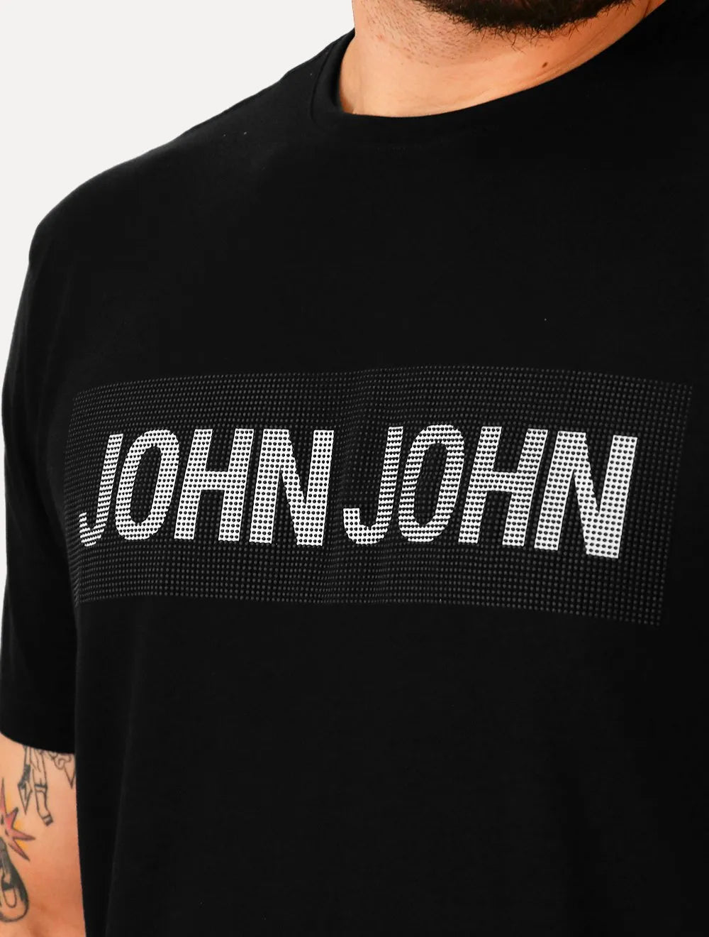 Camiseta John John Masculina Regular Micropoints Preta