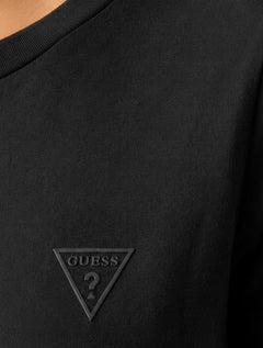 Camiseta Guess Feminina Chest Rubber Logo Preta