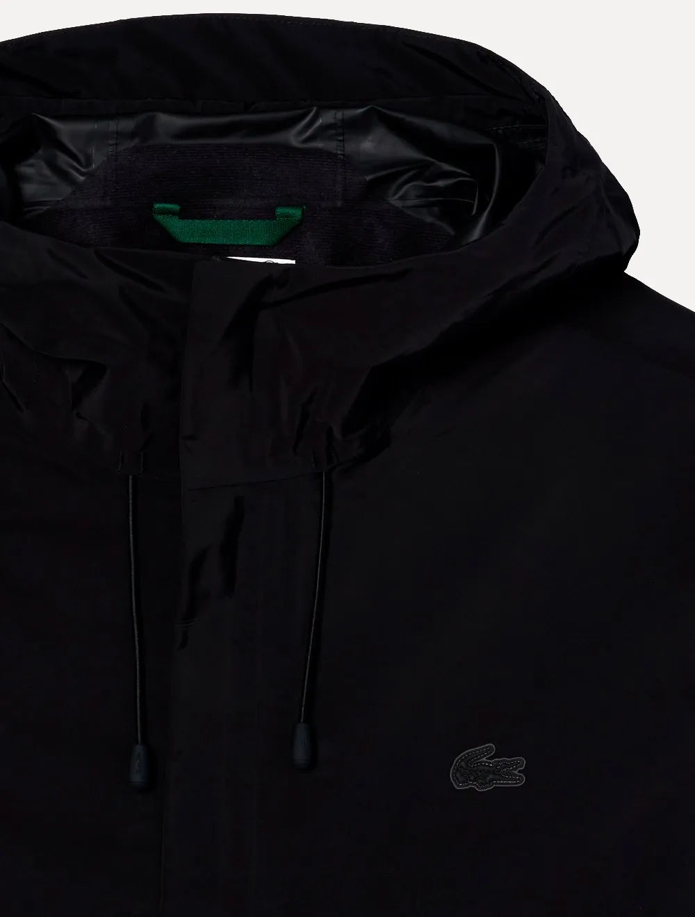 Jaqueta Lacoste Masculina Hoodie Waterproof Track Sport Preta