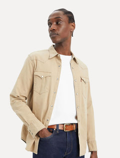 Camisa Levis Masculina Jeans Classic Western Standartd Cáqui