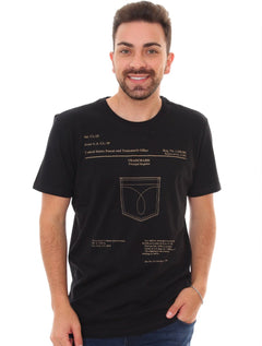 Camiseta Calvin Klein Jeans Masculina Trademark Preta