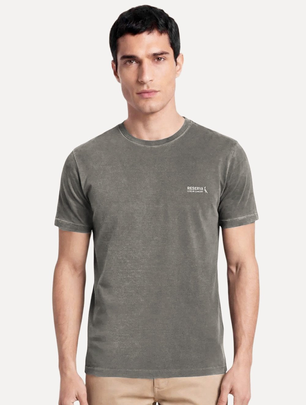 Camiseta Reserva Masculina Basic Live In Concert Estonada Chumbo