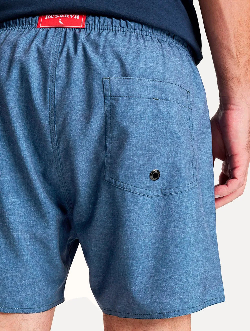 Short Reserva Masculino D'Água Beachwear Texture Azul Mescla