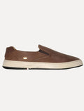 Tênis Osklen Masculino Slip on Bossanova Antique Couro Marrom Café