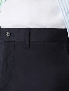 Bermuda Lacoste Masculina Sarja Regular Cotton Stretch Azul Marinho