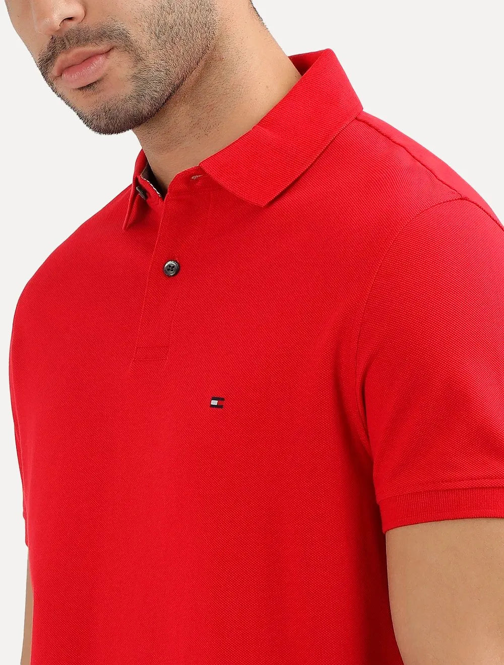 Polo Tommy Hilfiger Masculina Regular Piquet 1985 Vermelha