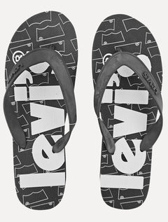 Chinelo Levis Poster Logo Preto