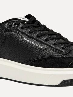 Tênis Armani Exchange Masculino Sneaker Casual Texturizado Preto