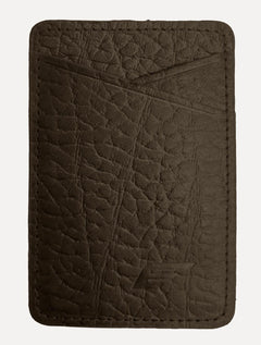 Carteira Ellus Masculina Porta-Cartão Couro Celular Marrom