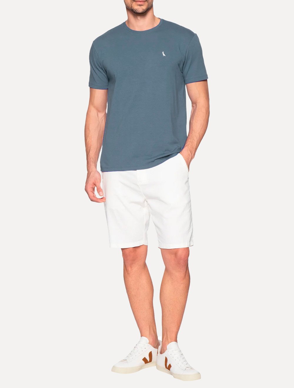 Camiseta Reserva Masculina Basic White Woodpecker Stoned Azul Marinho