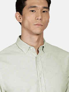 Camisa Aramis Masculina Slim Algodão Willis Verde Claro