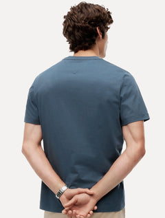 Camiseta Tommy Hilfiger Masculina Embroidered Est. 1985 New York Aegean Sea Azul