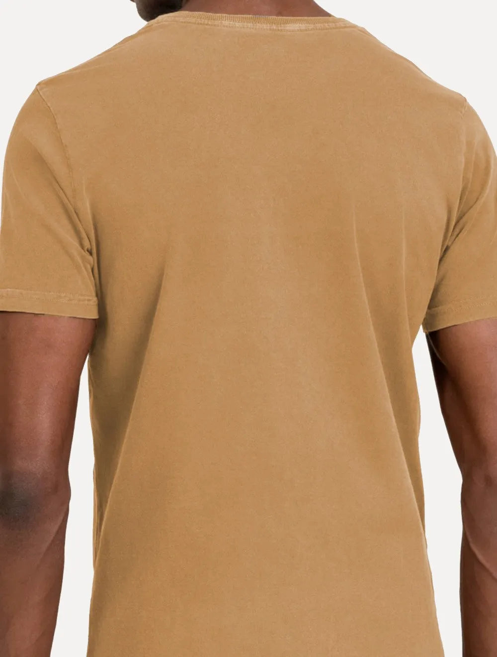 Camiseta King & Joe Masculina Estonada Basic Dark Small Logo Marrom