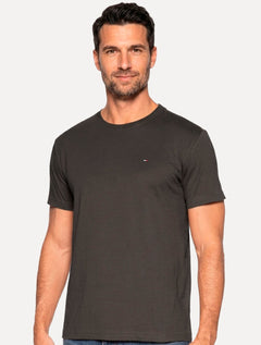 Camiseta Tommy Hilfiger Masculina Essential Cotton Marrom Escuro