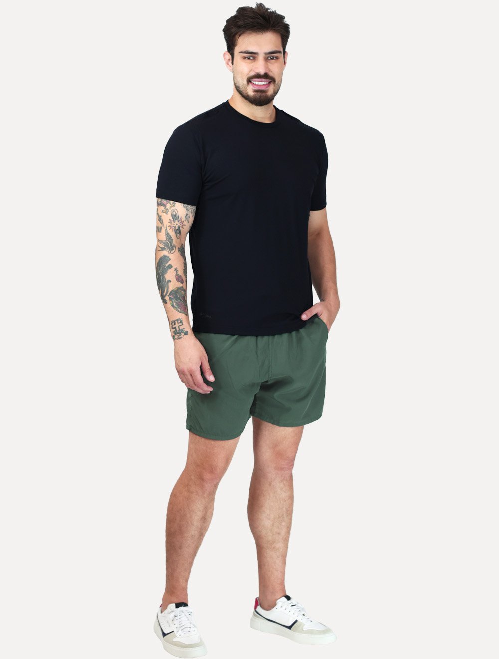 Short King & Joe Masculina Nylon Flex Colors Verde