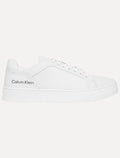 Tênis Calvin Klein Masculino Couro Casual Confort Black Logo Branco