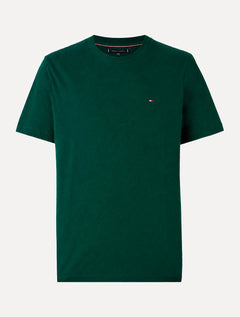 Camiseta Tommy Hilfiger Masculina Slim Fit Essential Stretch Verde Escuro
