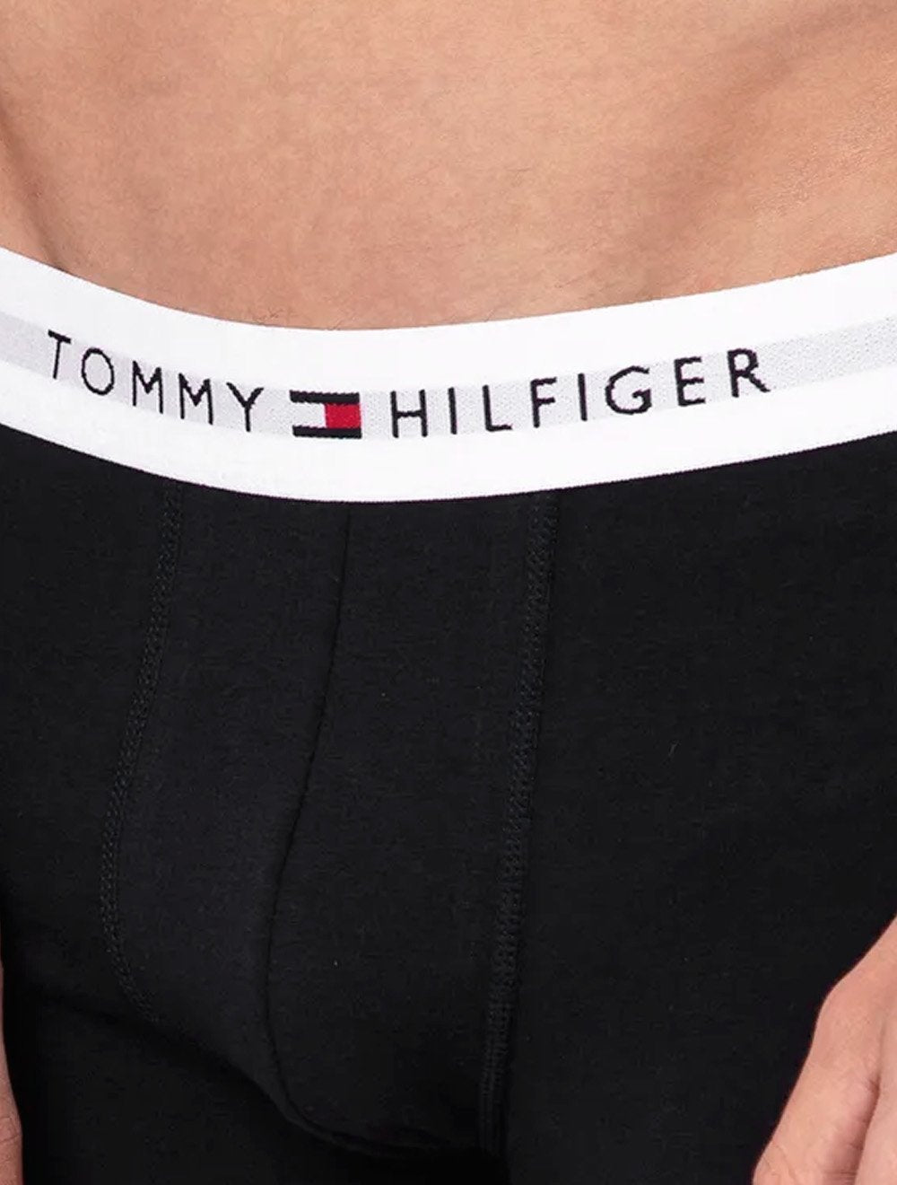 Cueca Tommy Hilfiger Cotton Stretch Boxer Trunk Marinho/Branca Pack 2UN