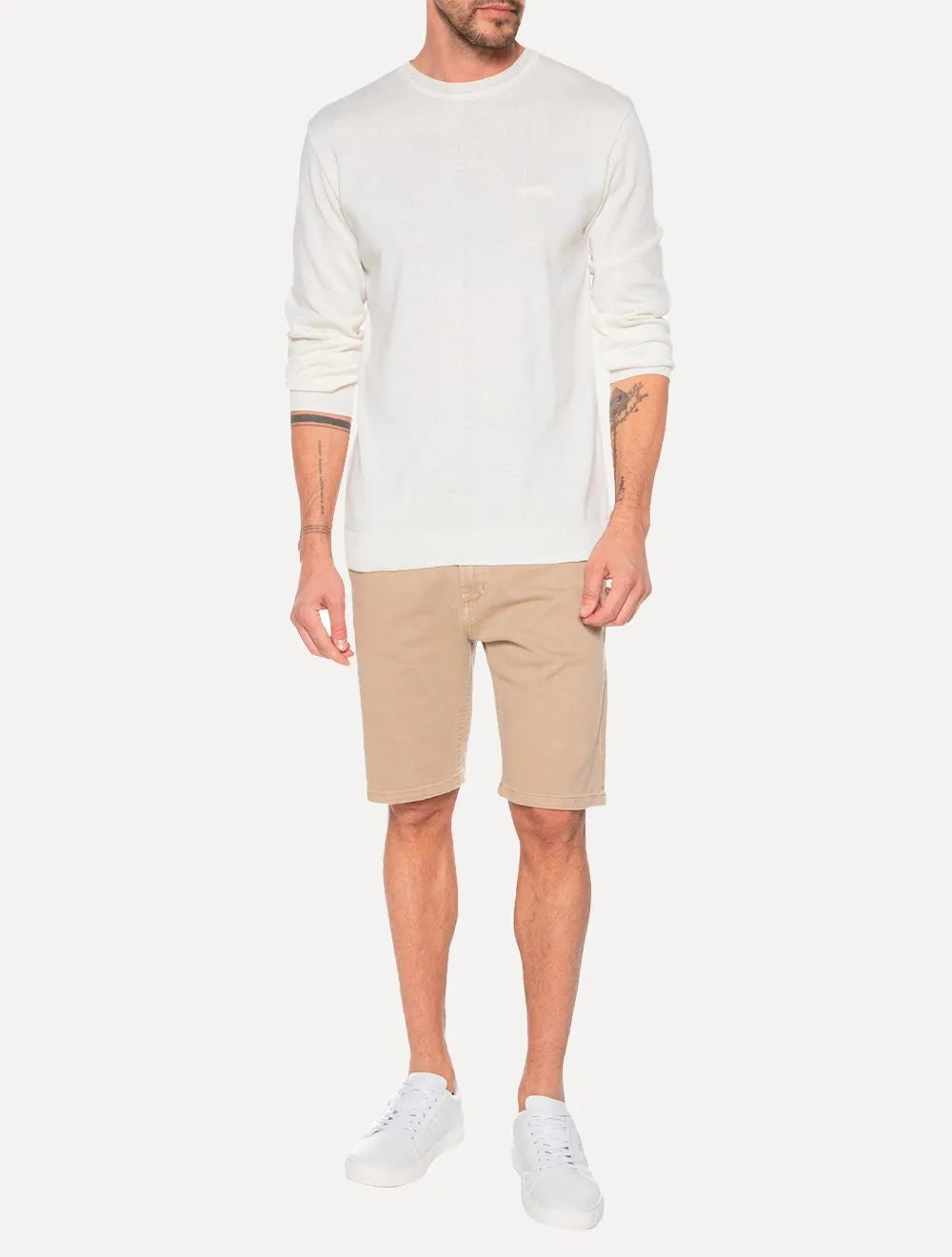 Tricot John John Masculino New Basic Off-White