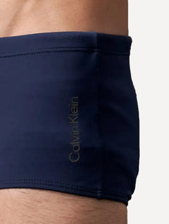 Sunga Calvin Klein Swimwear Vertical Dark Logo Pequena Azul Marinho