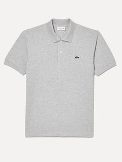 Polo Lacoste Masculina Classic Fit Mescla Cinza Mescla Claro