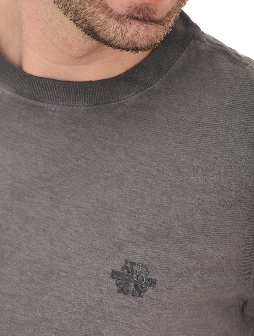 Camiseta John John Masculina Rubber Key Transfer Chumbo