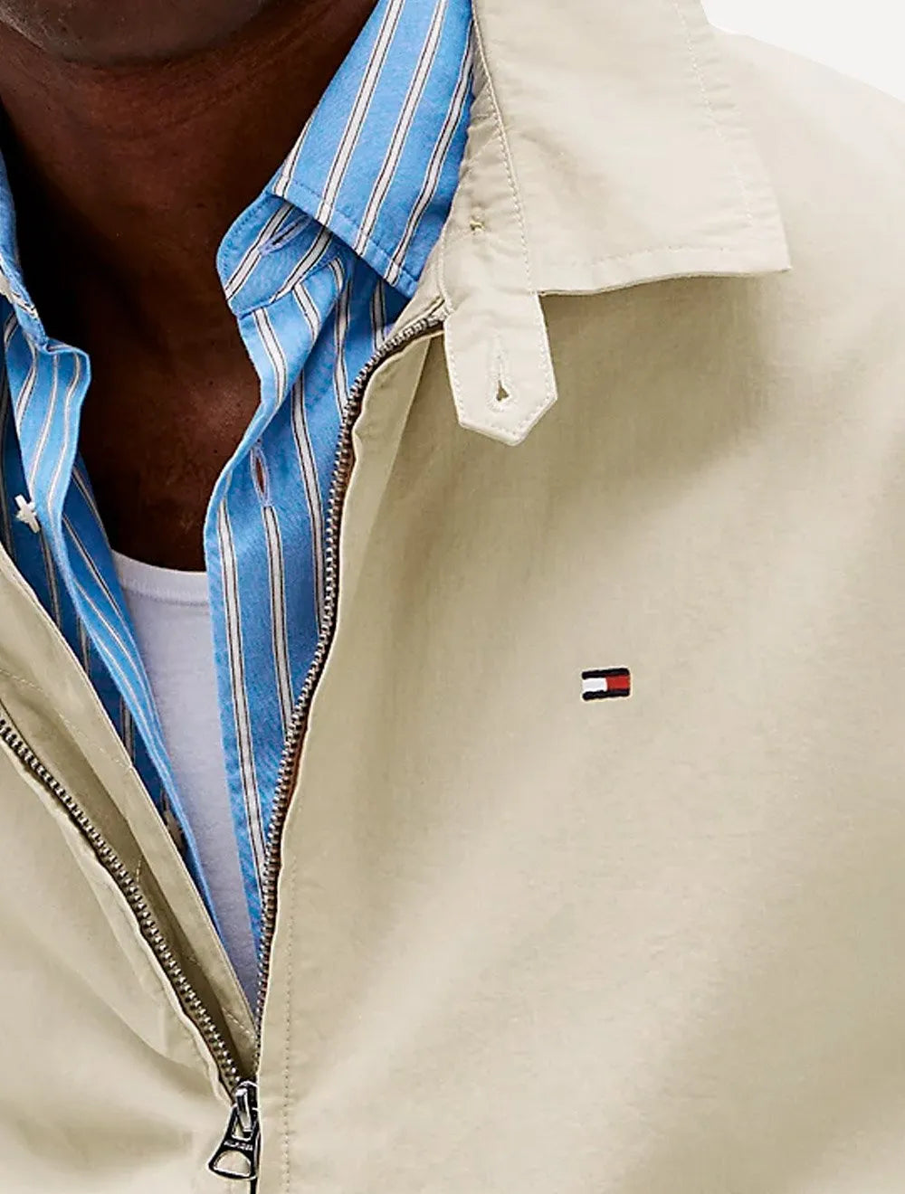 Jaqueta Tommy Hilfiger Masculina Regular Cotton Ivy Cáqui Claro