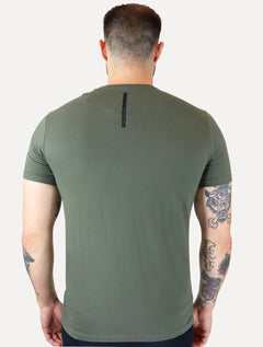 Camiseta Calvin Klein Jeans Masculina CK Gel Verde Militar