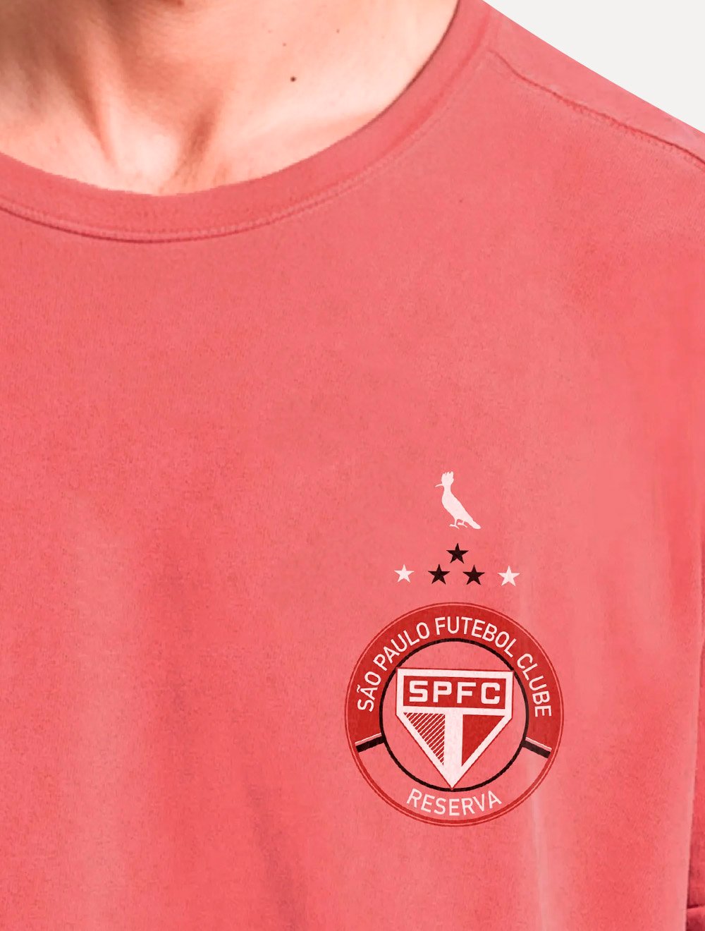 Camiseta Reserva Masculina São Paulo FC Mini Chest Vermelha