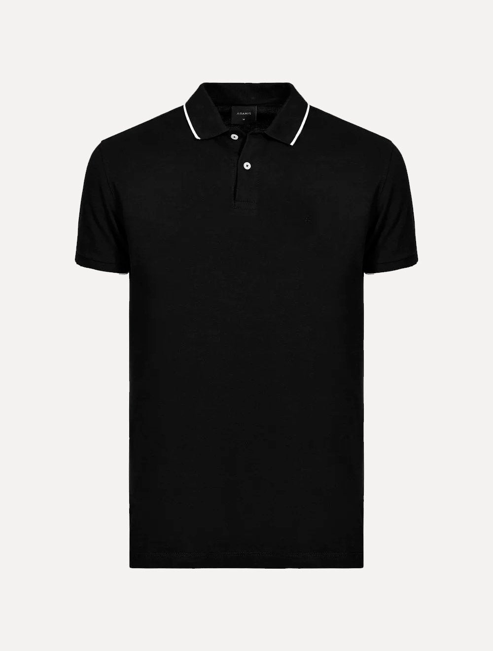 Polo Aramis Masculina Piquet Off Friso Preta