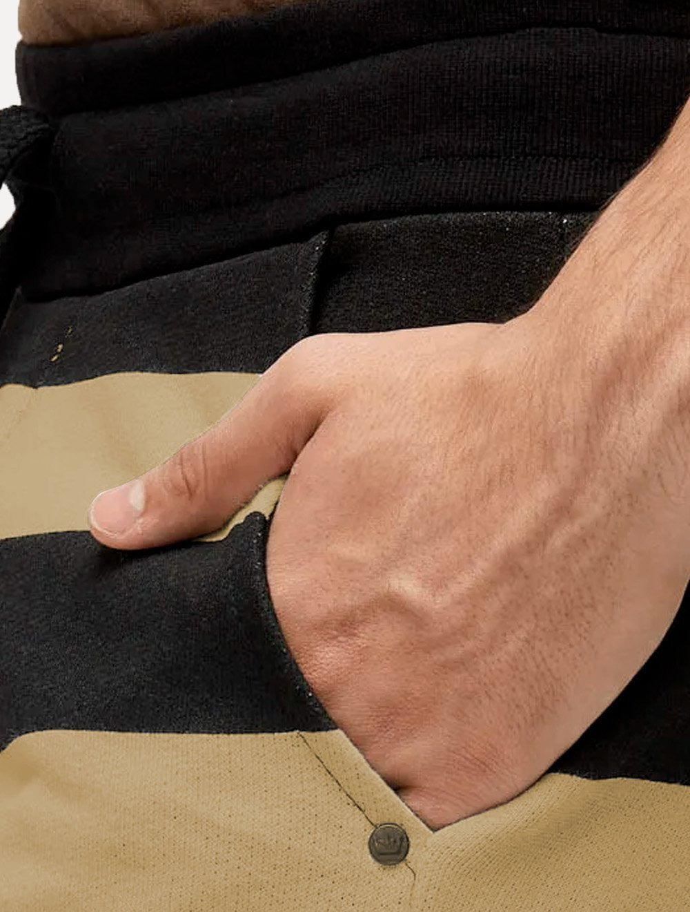 Bermuda Osklen Masculina Moletom Casual Listrada E-Fabric Cáqui