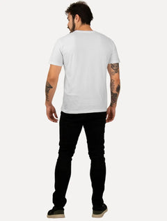 Camiseta Individual Masculina Slim Light Logo Branca